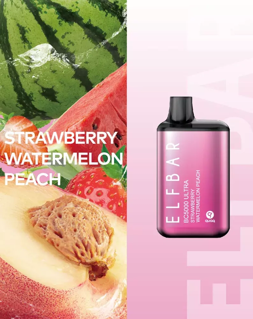 Elf Bar BC5000 Ultra - Strawberry Watermelon Peach 5%