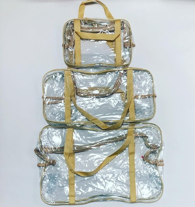 Набір сумок в пологовий (3 шт) бежевий