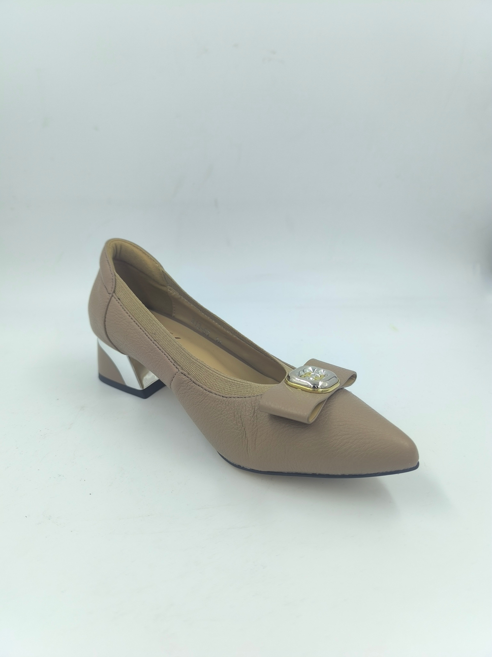 Женские балетки из искусственной кожи с декоративным элементом /размеры 35-40