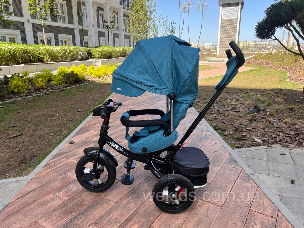 Дитячий триколісний велосипед TILLY Impulse T-386/2 Льон з пультом та посиленою рамою