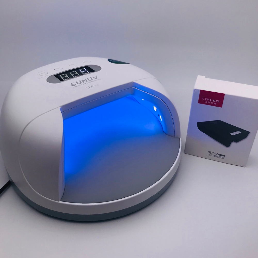 Лампа для манікюру led uv sun 7 з акумулятором (оригінал)