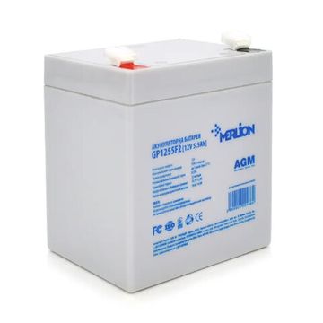 Акумулятор мультигелевий MERLION GP1255F2 12V 5.5 Ah AGM