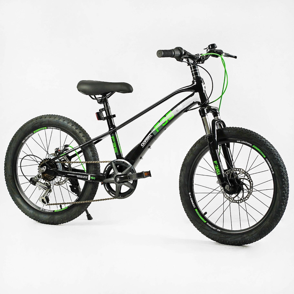 Детский спортивный велосипед 20 дюймов Corso F35 магниевый, оборудование Shimano