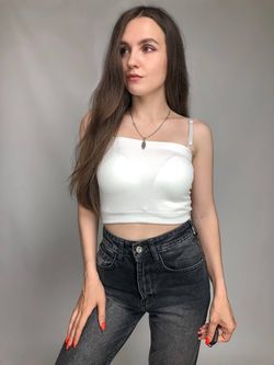 Топ в рубчик із зйомними бретлями