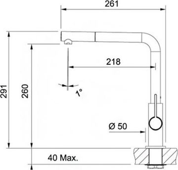 Змішувач кухонний FRANKE NEPTUNE EVO (115.0373.943) хром