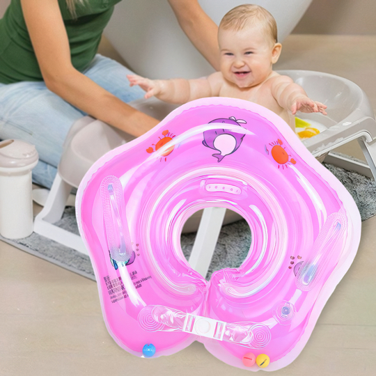 Круг для купания малышей на шею MS 0128 Розовый/I24