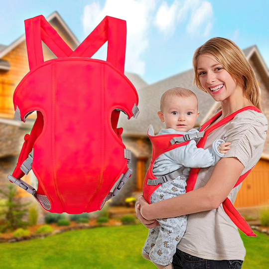 Слинг-рюкзак (носилка) кенгуру для ребенка Babby Carriers красный