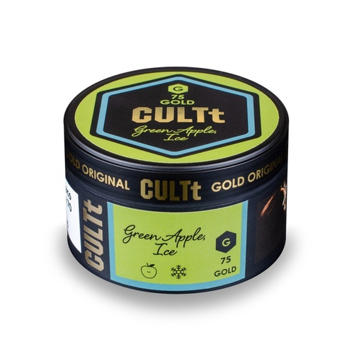 Тютюн CULTt Gold G75 Green Apple Ice (Культ Зелене Яблуко Лід) 100г