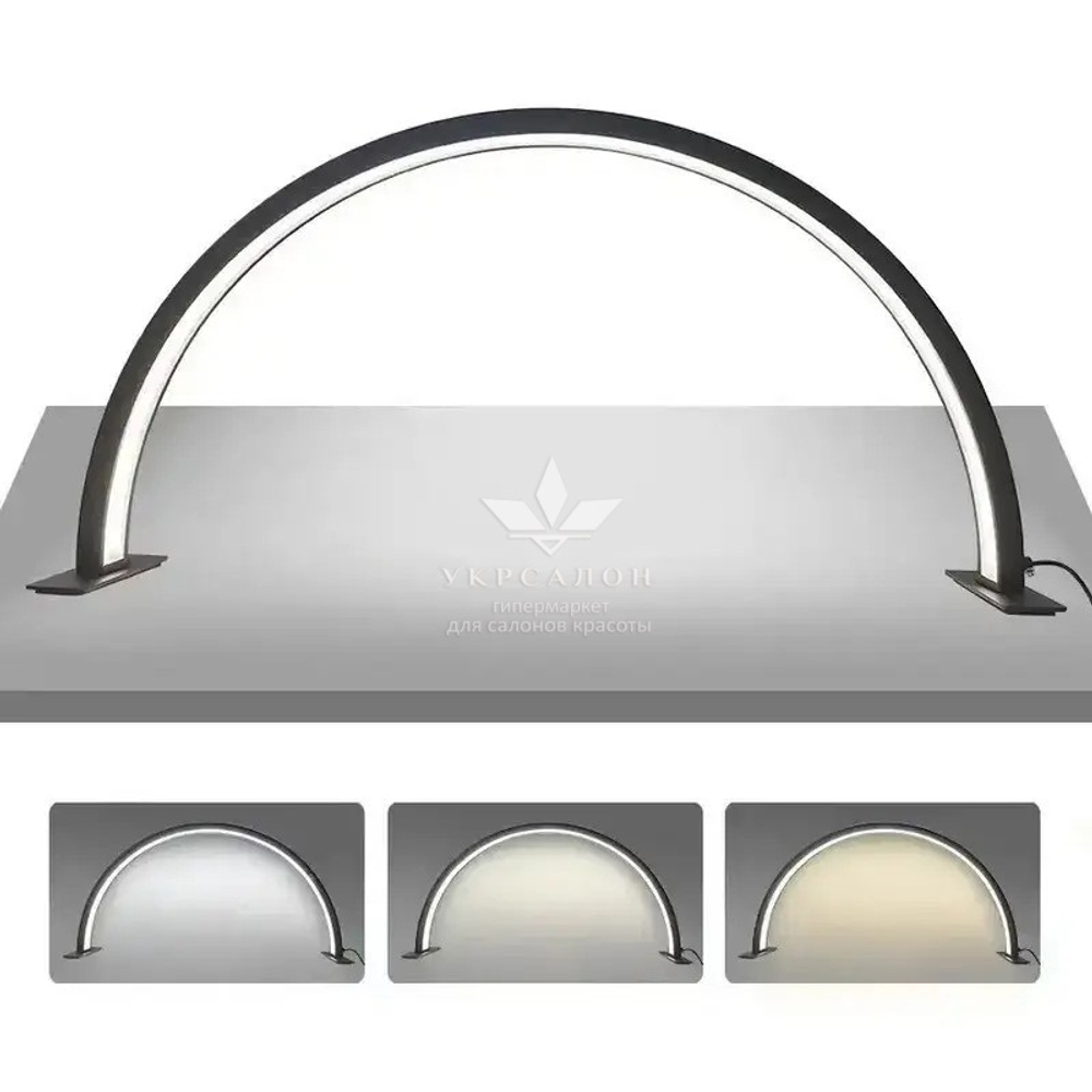 Настольная бестеневая лампа Half MOON 28, 50 Вт, черная