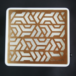 Витяжка для манікюру настільна Ulka Pemium з фільтром, колір білий (сітка рожеве золото)