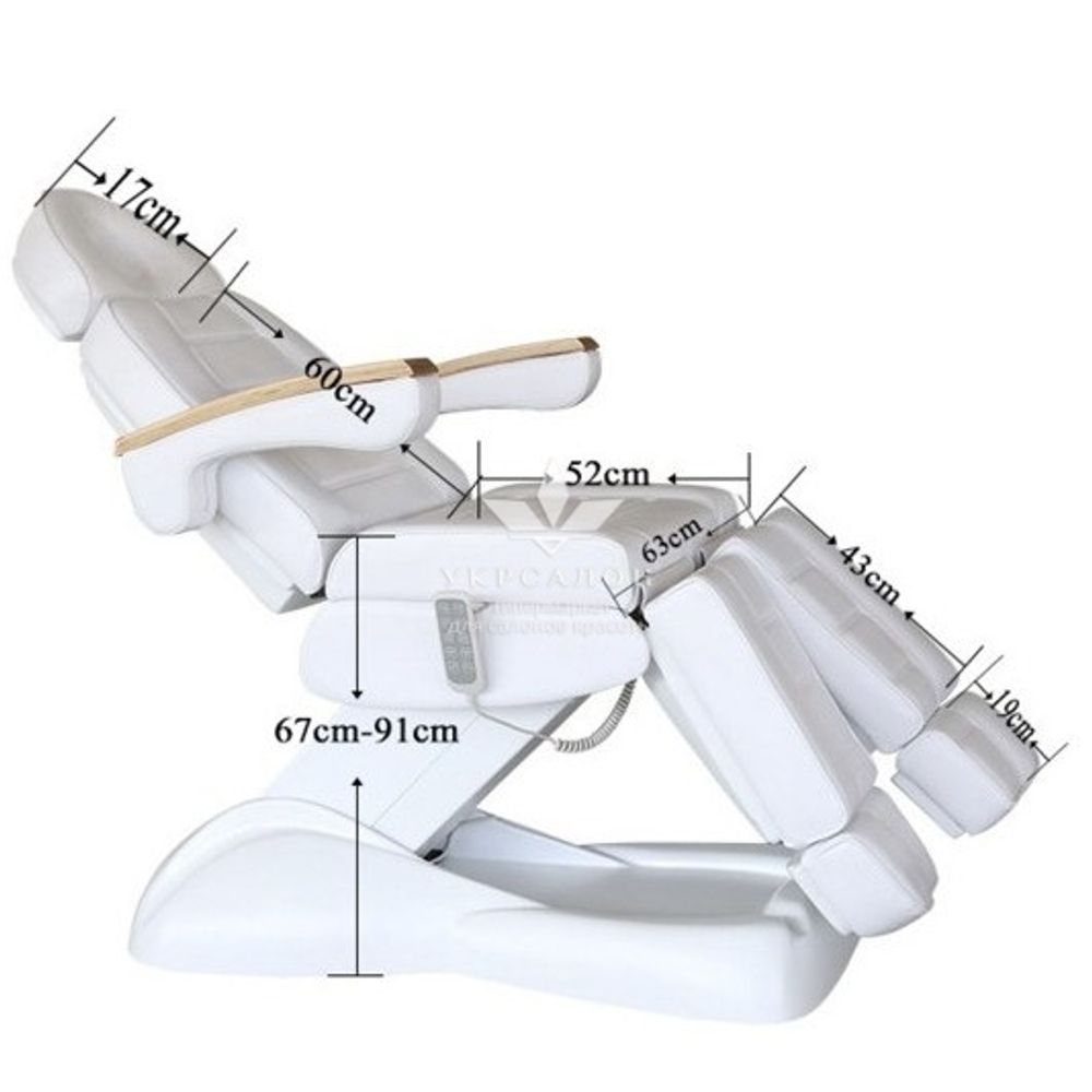 Косметологічна електрична кушетка DM-273E (5 моторів), white