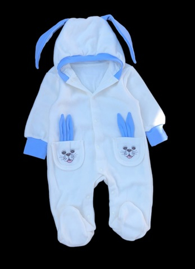 Комбінезон з капюшоном "Зайченя", фліс ТМ "Happy TOT" (68 см)