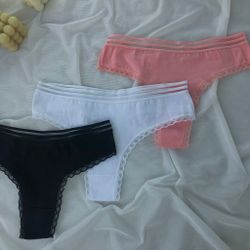 Класичні стрінги з декорованою резинкою