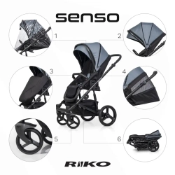 Универсальная коляска 2 в 1 Riko Senso