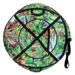 Надувные санки-ватрушки  для катания с горки "Dino" диаметр 100 см. (Оксфорд, ПВХ)