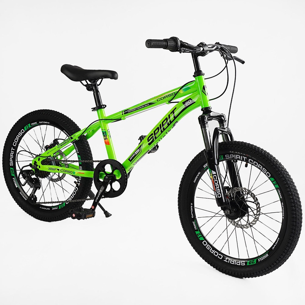 Детский спортивный велосипед 20 дюймов Corso Spirit, оборудование Shimano