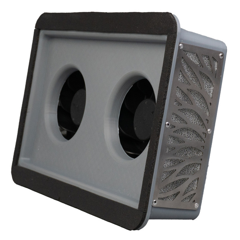 Вытяжка для маникюра врезная Ulka Tornado, цвет cерый (сетка металлик)