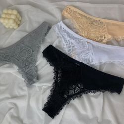 стрінги з мереживною вставкою