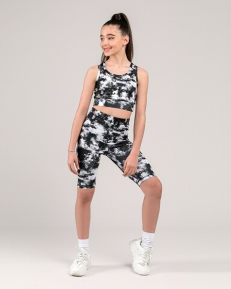 Велотреки різнокольорові з принтом tie dye для дівчинки (арт. 5322400102)