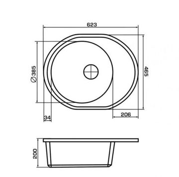 Кухонна мийка Granado Sevilla Gris (1508)