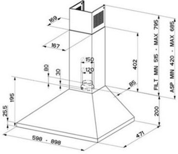 Витяжка FABER VALUE PB 4 2L BK A90