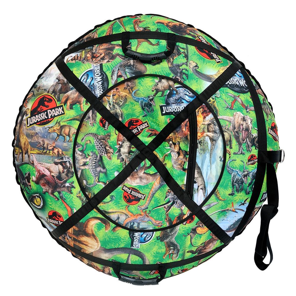 Надувные санки-ватрушки  для катания с горки "Dino" диаметр 100 см. (Оксфорд, ПВХ)