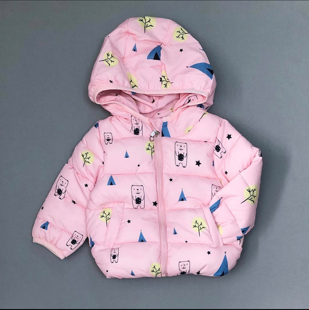 Куртка з капюшоном "Мишка", плащівка, синтепон ТМ "HaoQIkids"