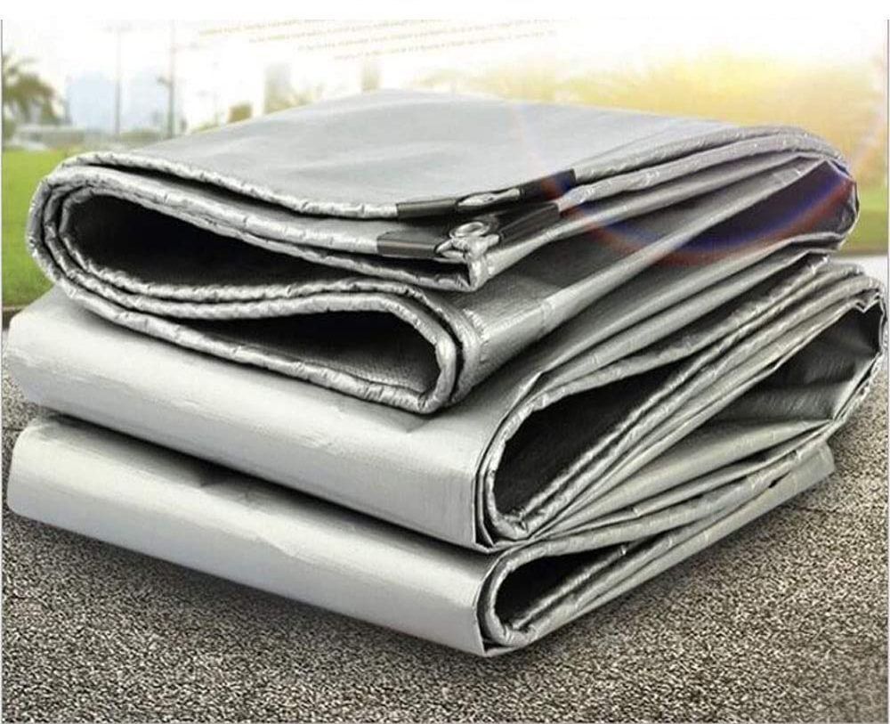 Тент 4х8 от дождя и снега, затеняющий 150г./м2 (серый) тарпаулиновый. Усиленные края.