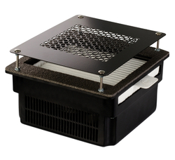 Врезная маникюрная вытяжка с HEPA фильтром Teri Turbo, цвет черный (сетка черная)