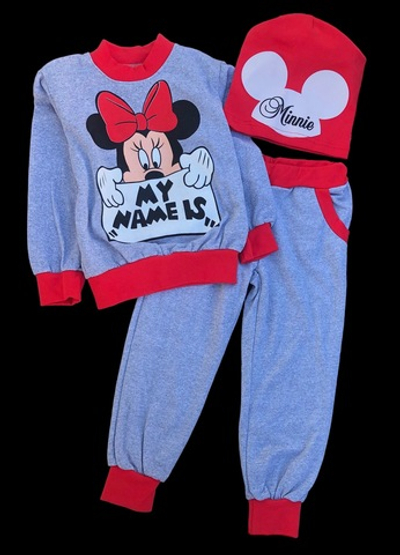 Костюм 3в1: світшот, штани, шапка, двунитка з начосом ТМ "Platones"