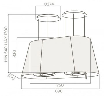 Витяжка ELICA TWIN IX/F/90