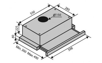 Витяжка VENTOLUX GARDA 60 BK (1200) IT