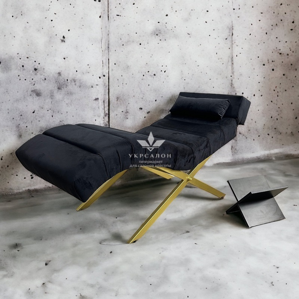 Анатомічна кушетка Mark 555-03 з підголовником та поперечною прошивкою для лашмейкерів та бровістів