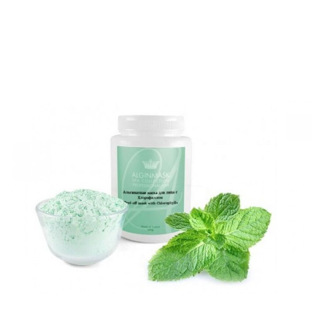 Альгинатная маска для лица с хлорофиллом Peel off mask with Chlorophyll, Alginmask