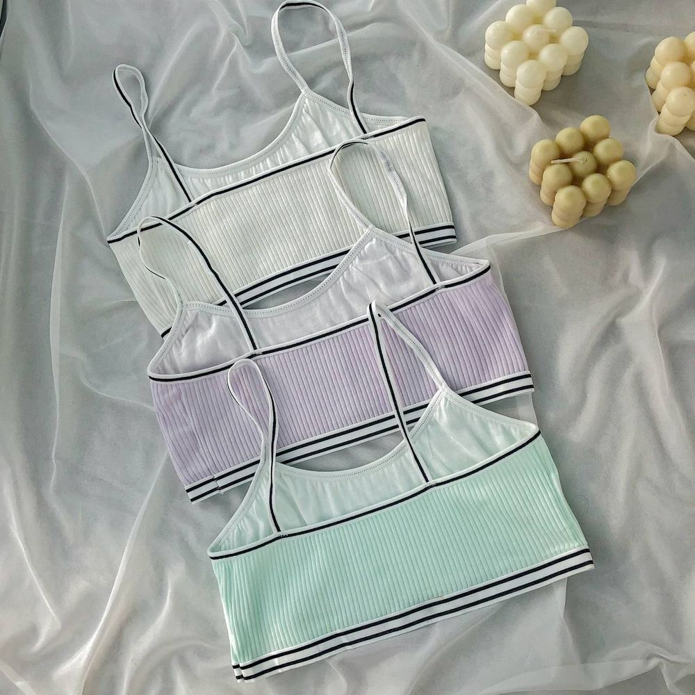 Топ в рубчик з окантовкою