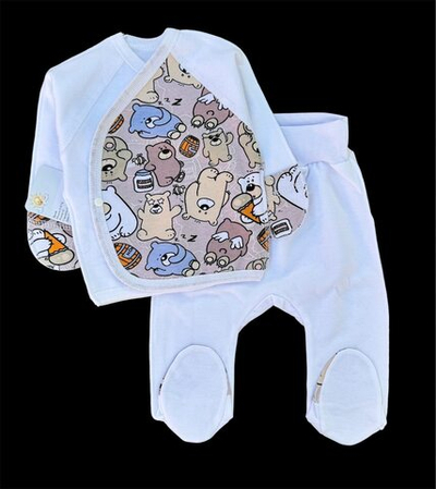 Комплект 2в1: льоля, повзунки "Принт", футер ТМ “Happy ToT” (62 см)