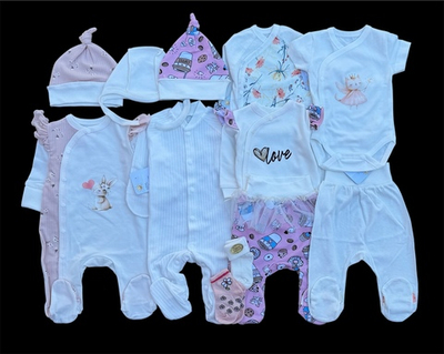 Гарний набір одягу для новонародженої дівчинки, якісний одяг для немовлят, літо, теплий демісезон (весна, осінь), зріст 56 см, бавовна