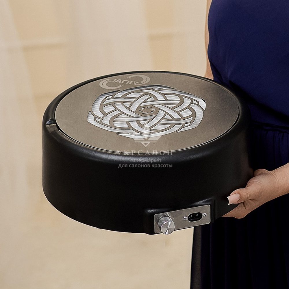 Витяжка манікюрна настільна Jacky Ring c HEPA фільтром, чорна