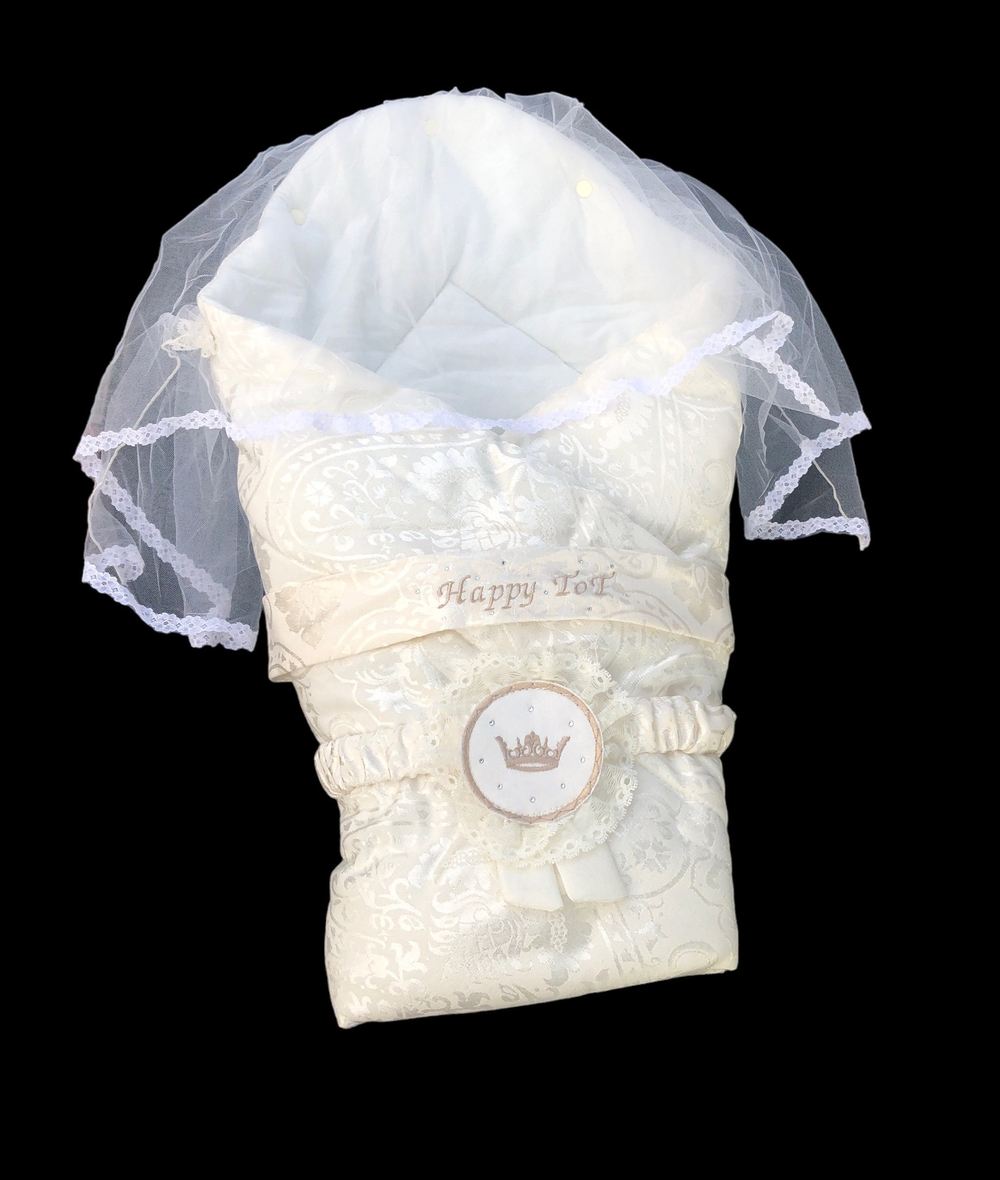 Конверт-Ковдра, жаккард, синтепон, 90*90 см, ТМ "Happy ТоТ"