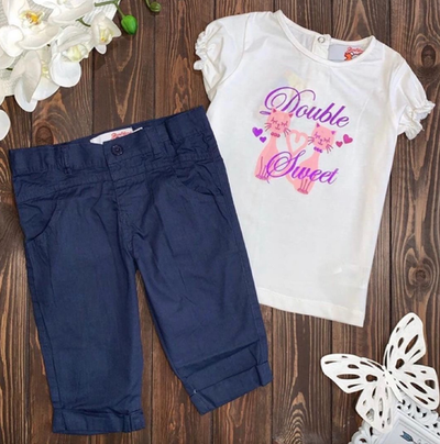 Костюм 2в1: футболка, бриджі, бавовна, котон ТМ "Giraldino"