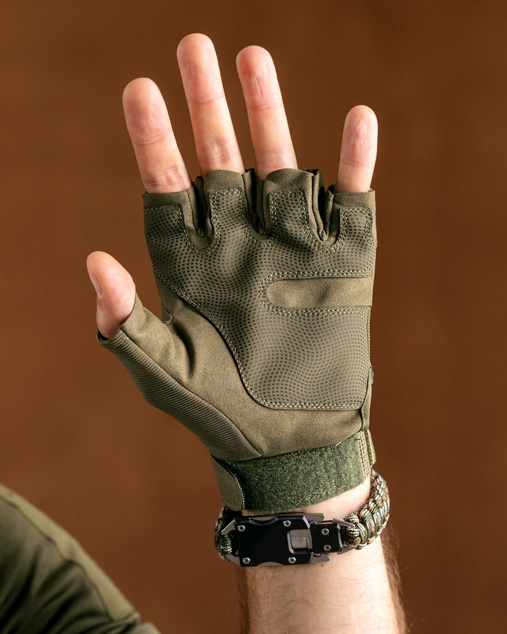 Рукавички тактичні без пальців хакі (арт. 9062200201)