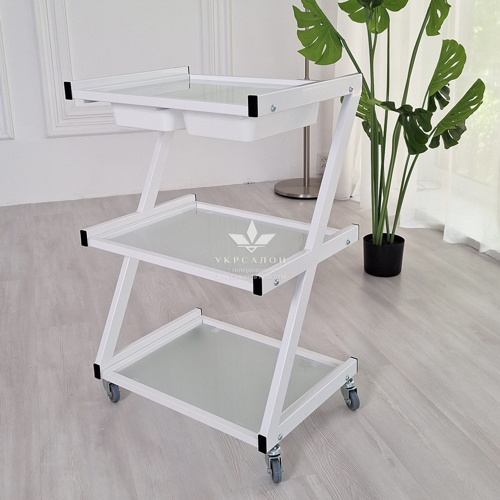 Косметологическая тележка R-72 white