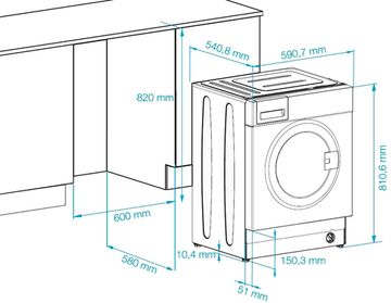 Вбудована пральна машина BEKO WITC7612B0W