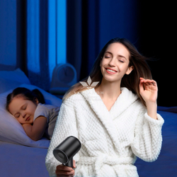 Фен Laifen профессиональный с ионизацией, 3 насадки, черный