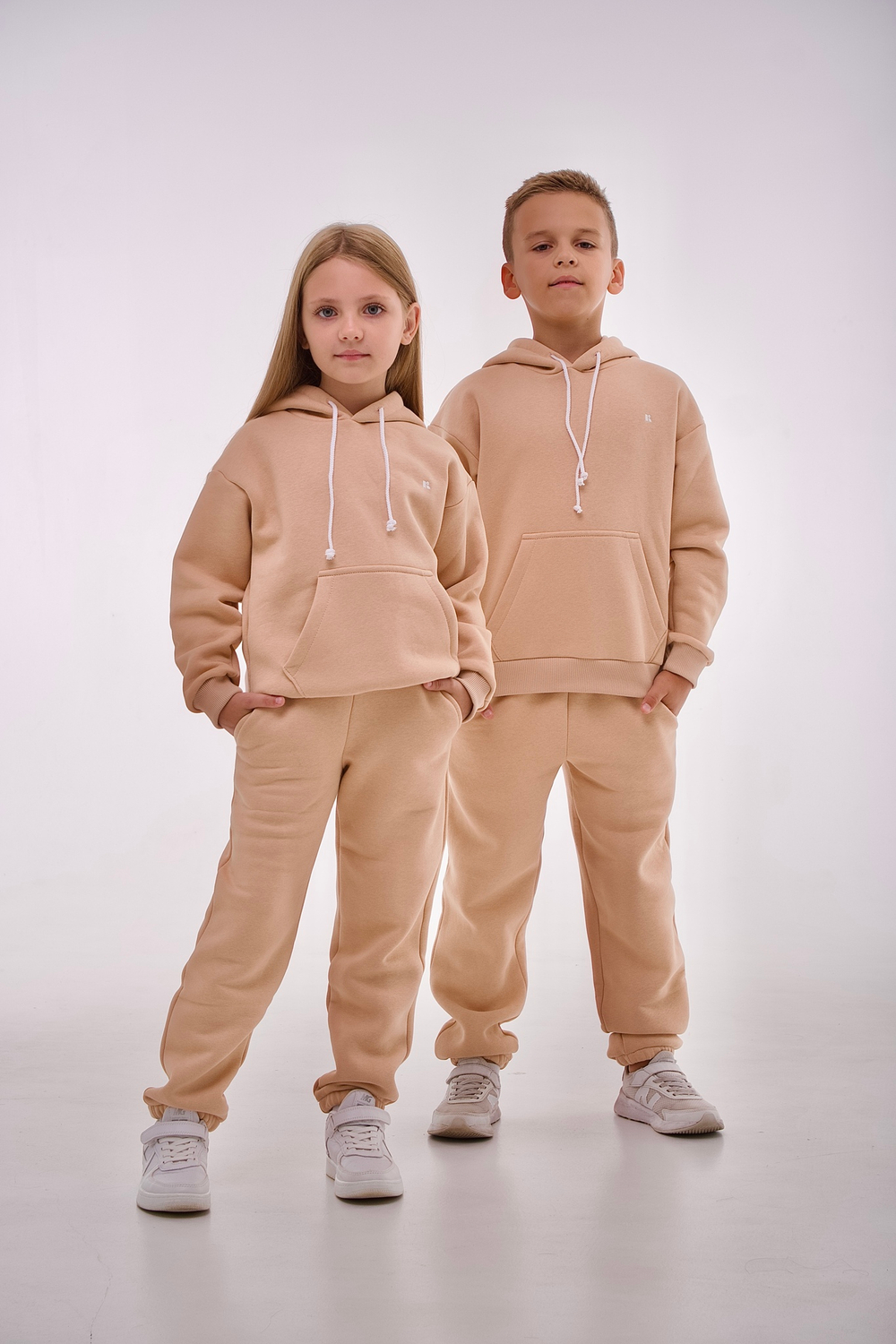 Дитячий спортивний утеплений костюм Kindamor Warm Autumn Beige для хлопчика, фліс бежевий