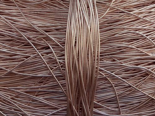 Канитель гладкая золото розовое  1мм