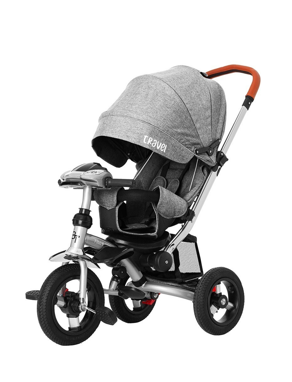 Дитячий триколісний велосипед TILLY TRAVEL T-387/1 з колясочною ручкою