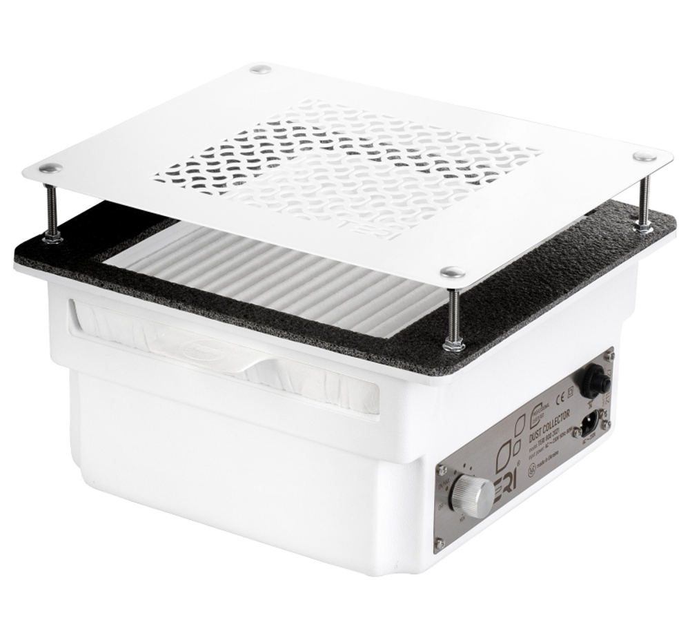 Врізна манікюрна витяжка з HEPA фільтром Teri 800, колір білий (сітка біла)