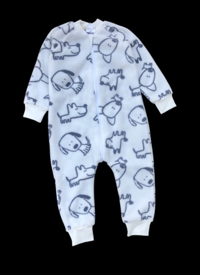 Комбінезон (ромпер) "Собачки", фліс ТМ "Merry bee"