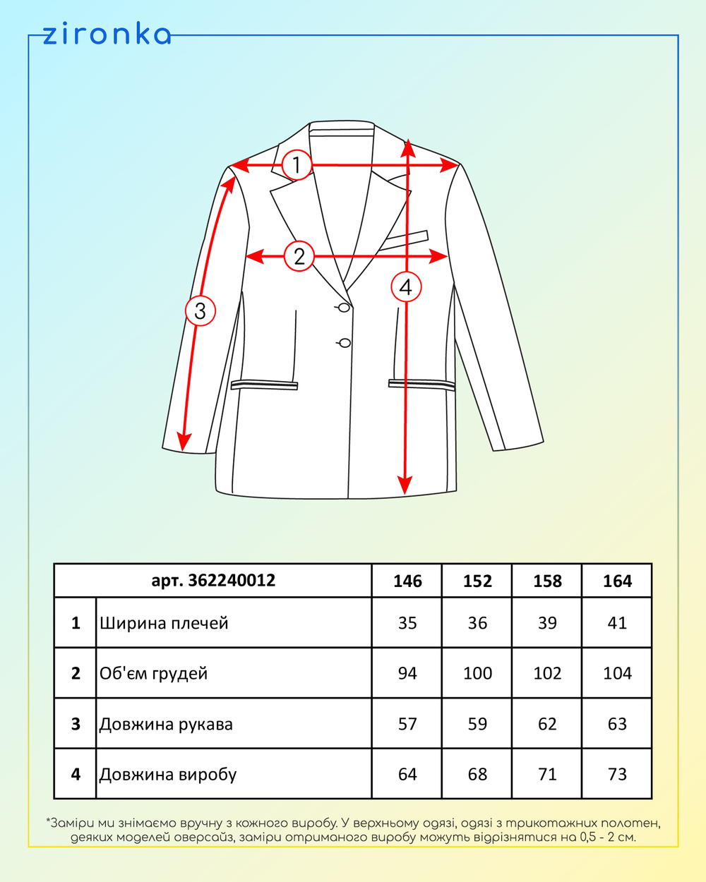 Піджак для дівчинки синій (арт. 3622400122)
